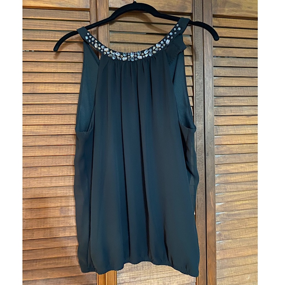 Beaded Express Black dress top